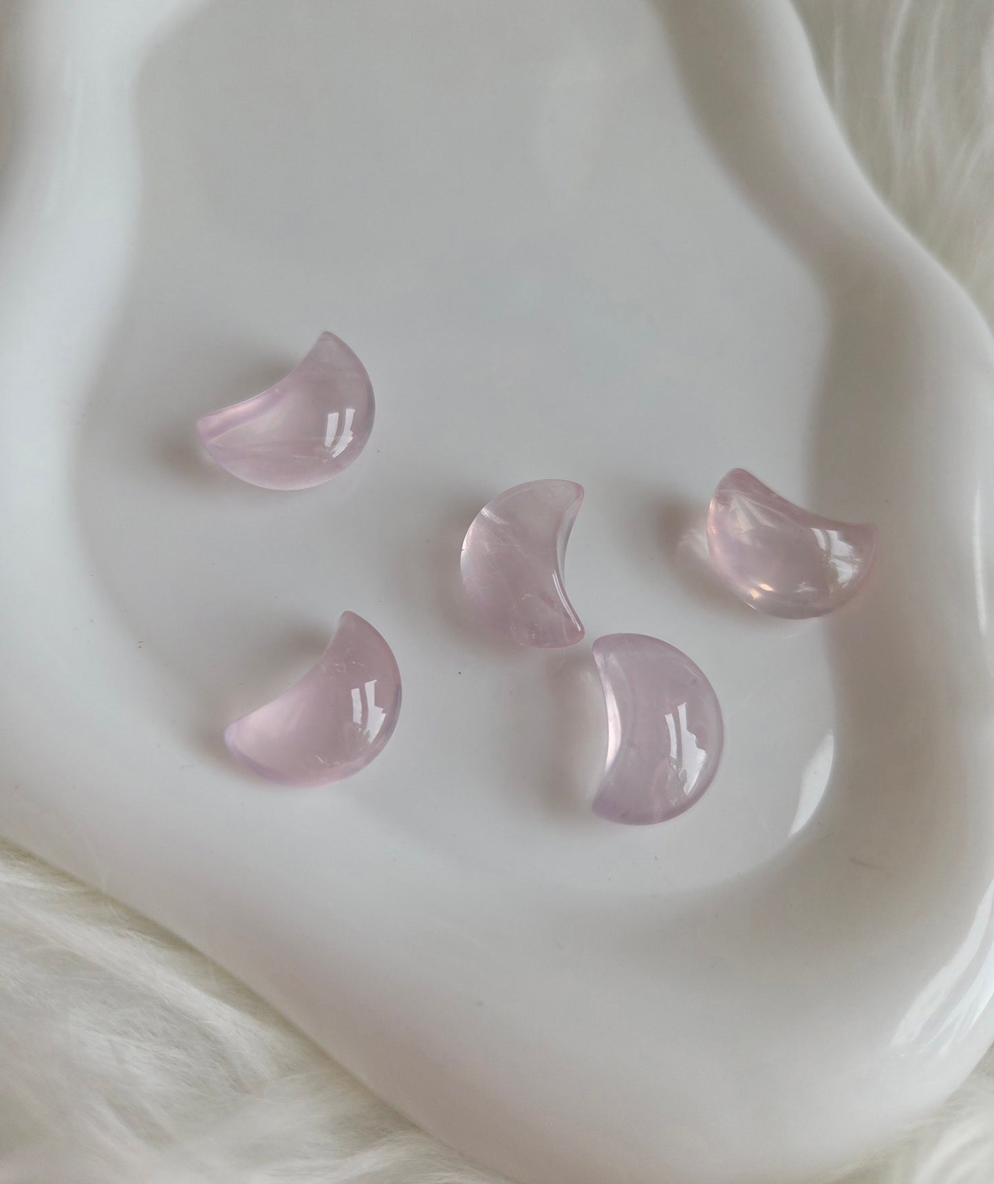 Mini Rose Quartz Moon