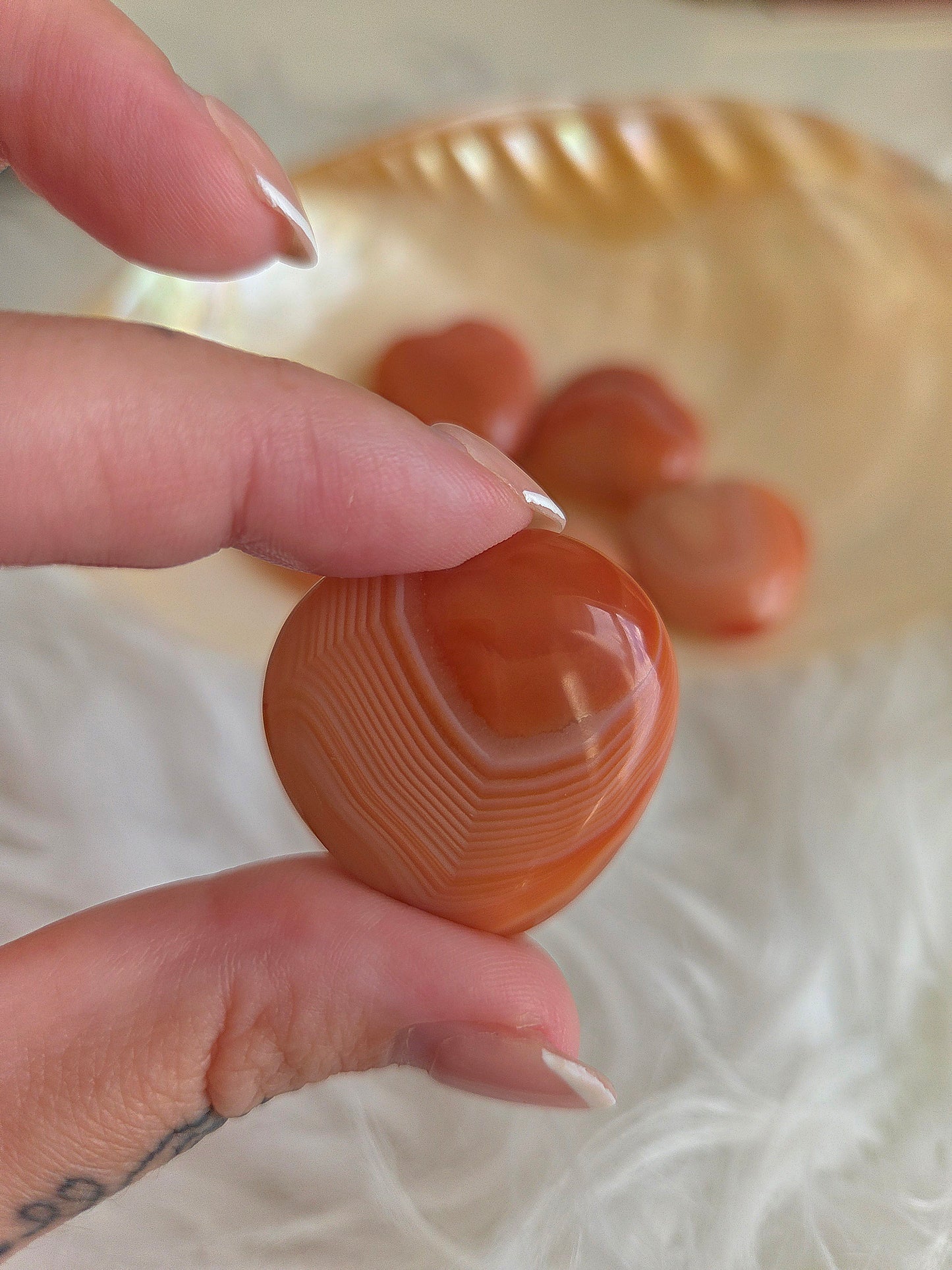 Carnelian Pocket Hearts