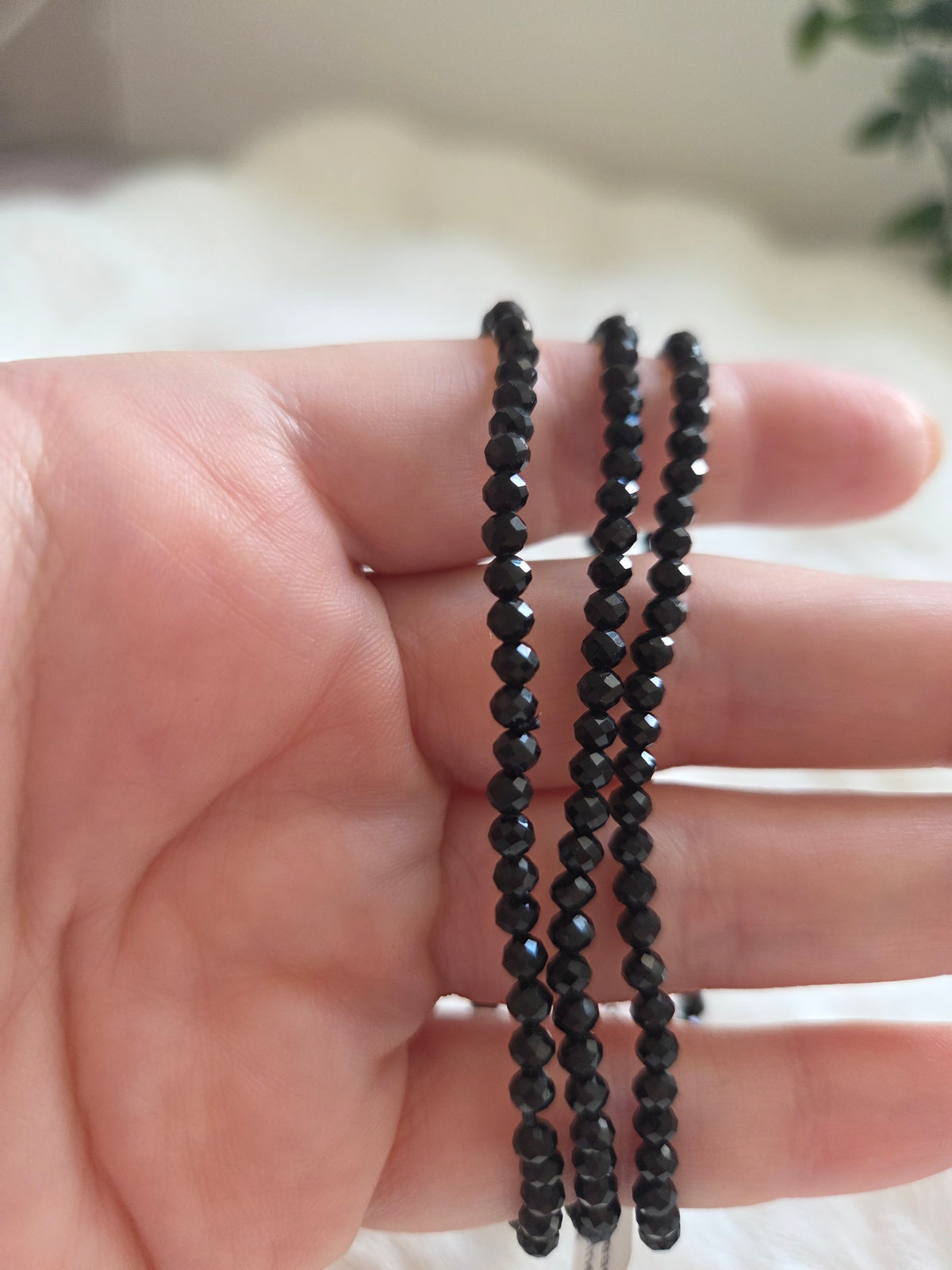 Faceted Black Tourmaline Bracelet