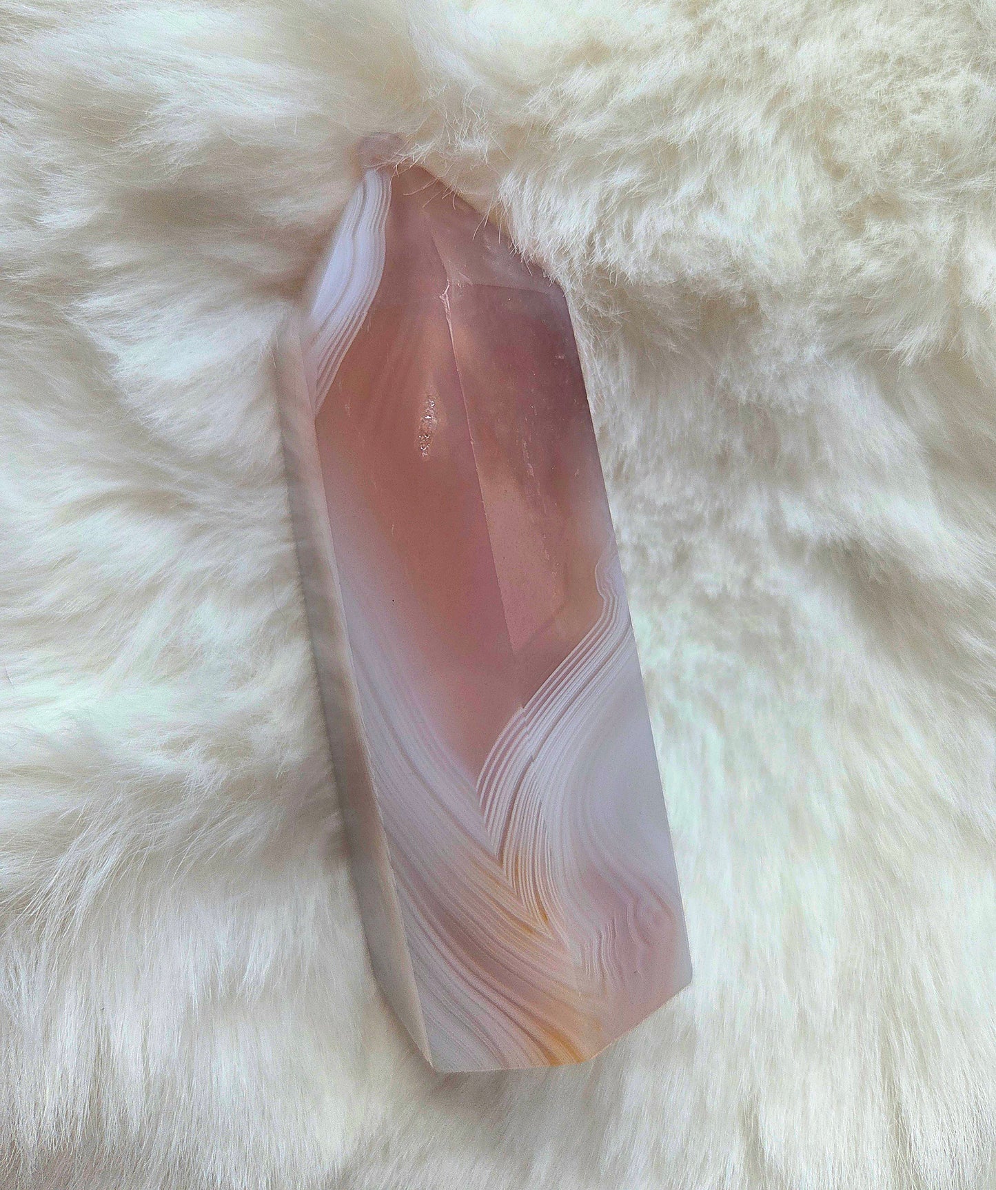 Pink Jelly Agate Tower