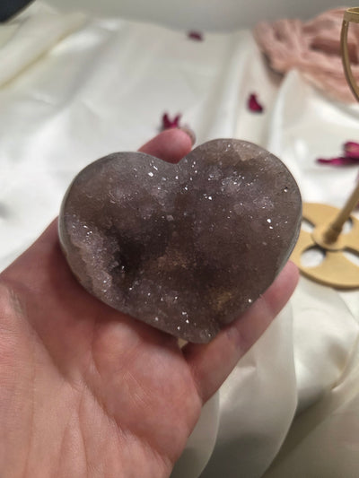 Sugar Druzy Amethyst Heart 2