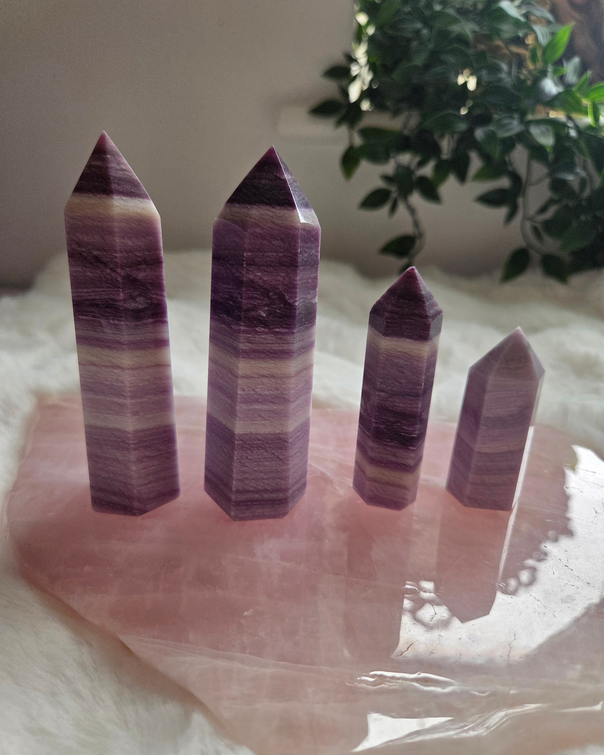 Purple Silk Flourite Tower
