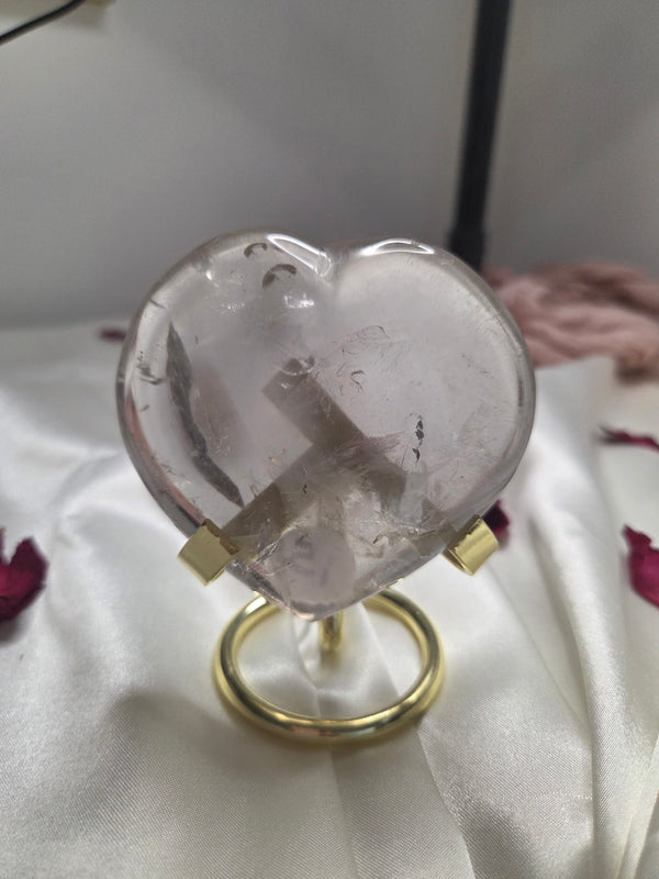 Clear quartz heart