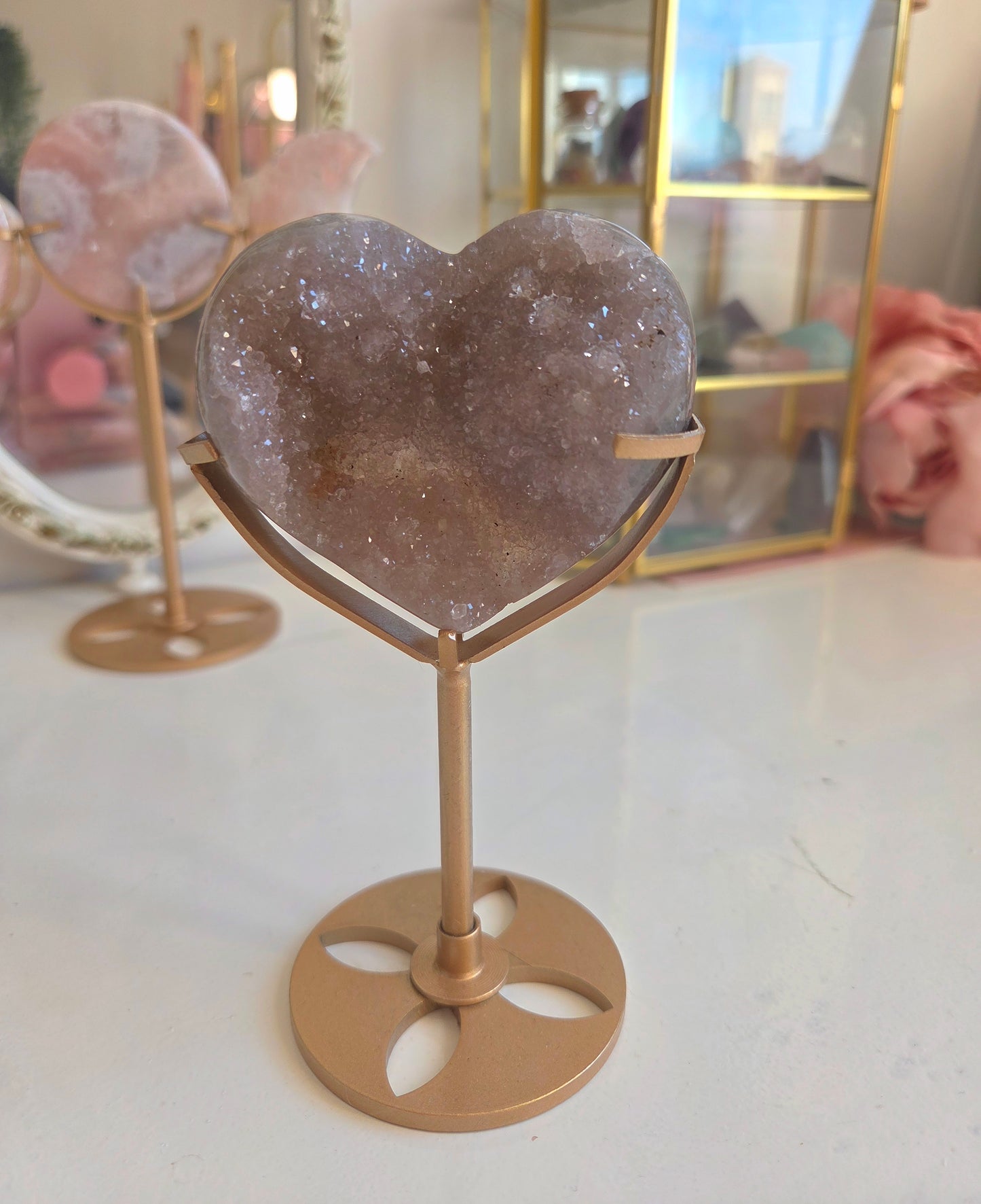 Amethyst Druzy Heart
