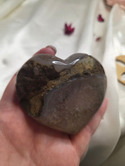 Sugar Druzy Amethyst Heart 3