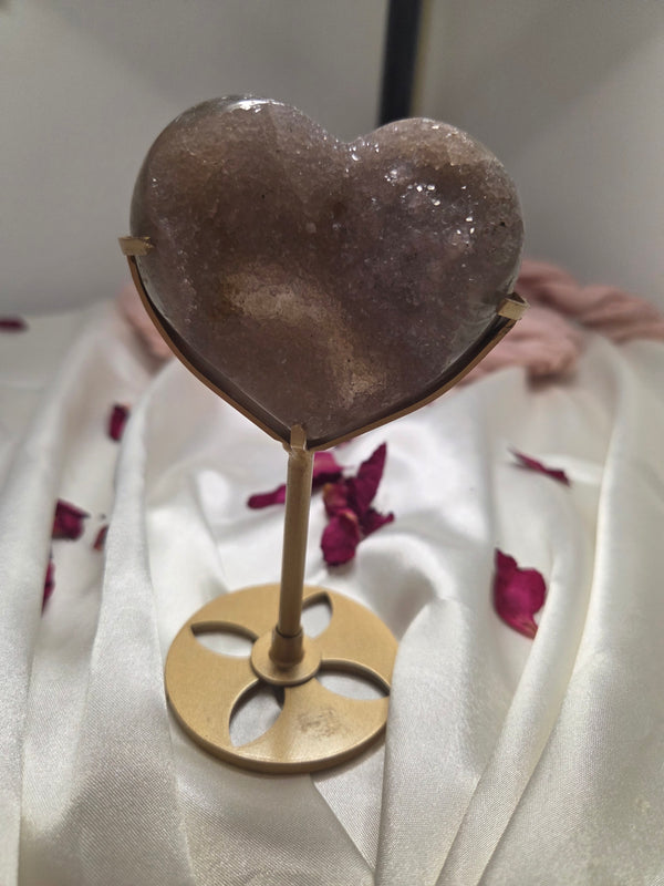 Sugar Druzy Amethyst Heart