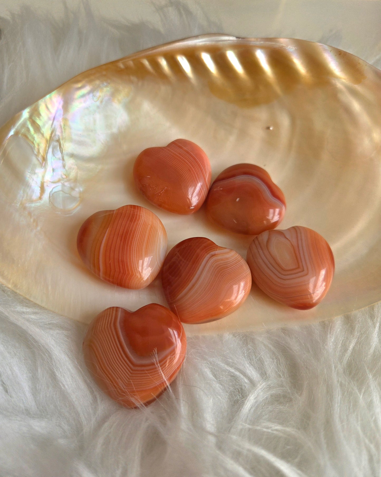 Carnelian Pocket Hearts