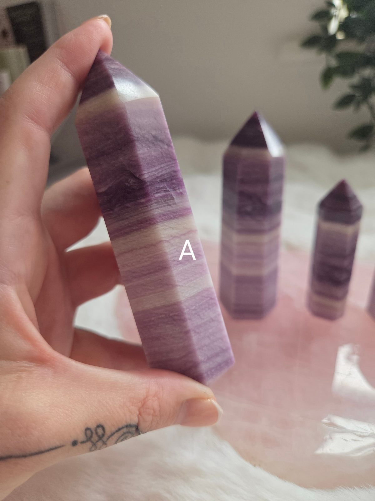 Purple Silk Flourite Tower