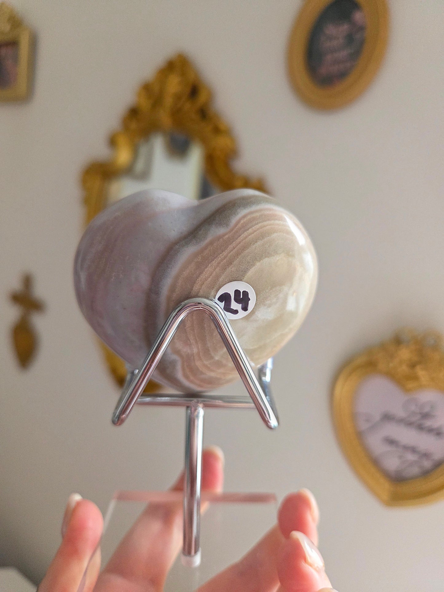 Pastel Ocean Jasper Heart