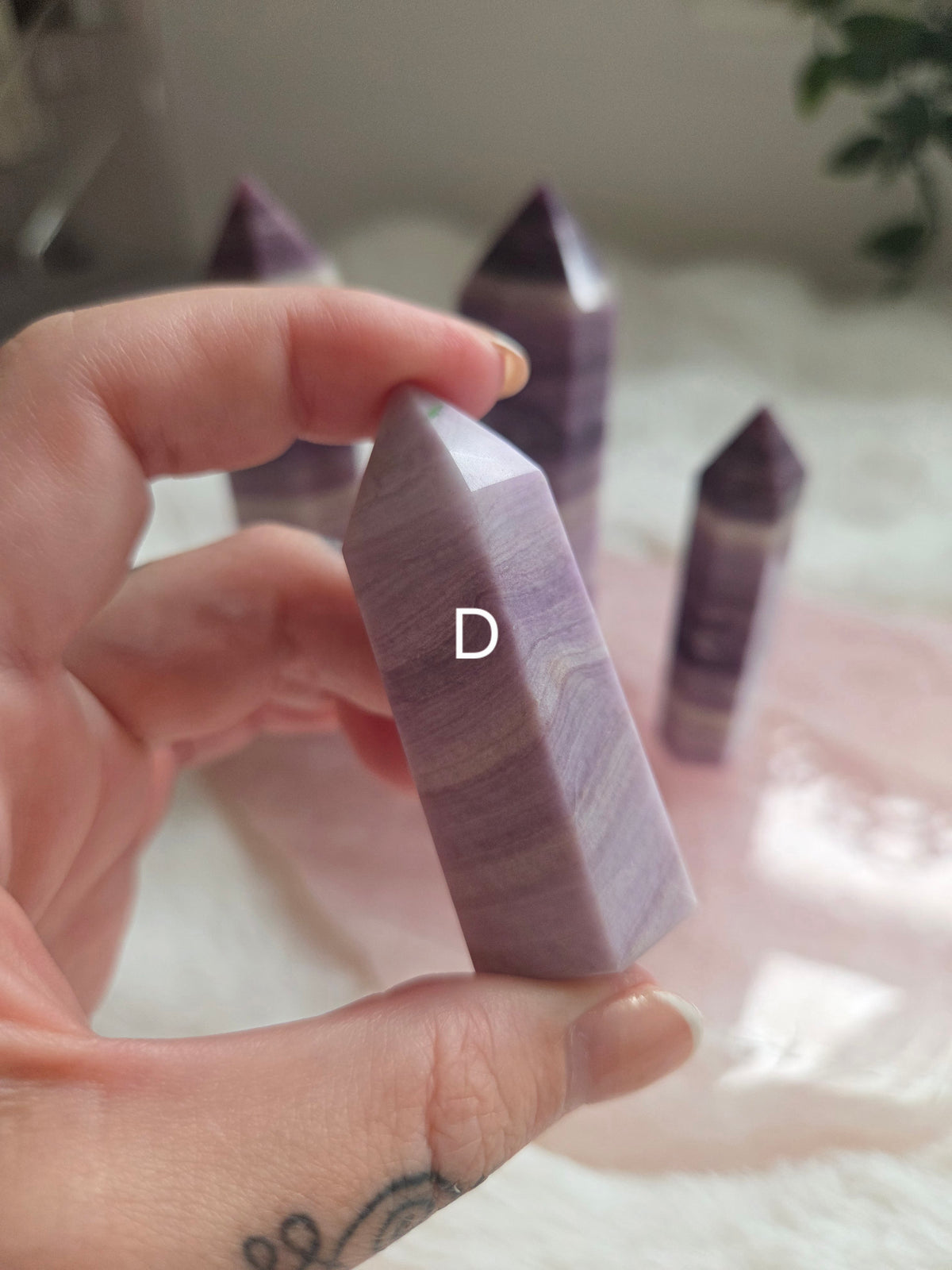 Purple Silk Flourite Tower