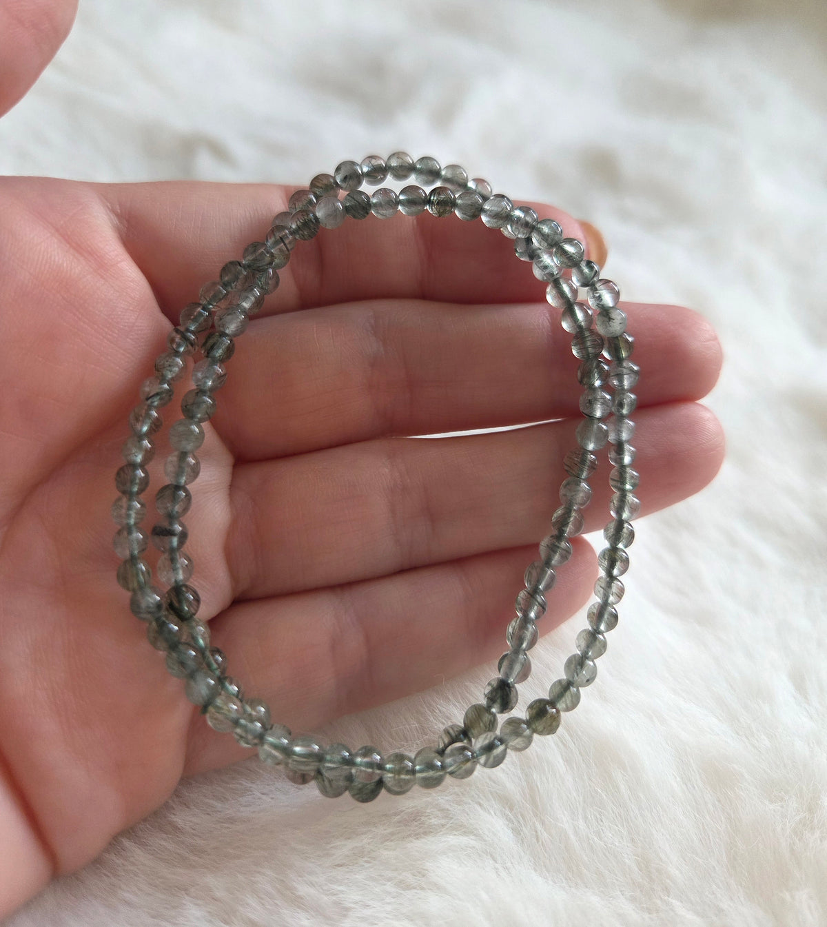 Green Rutile Quartz Bracelet