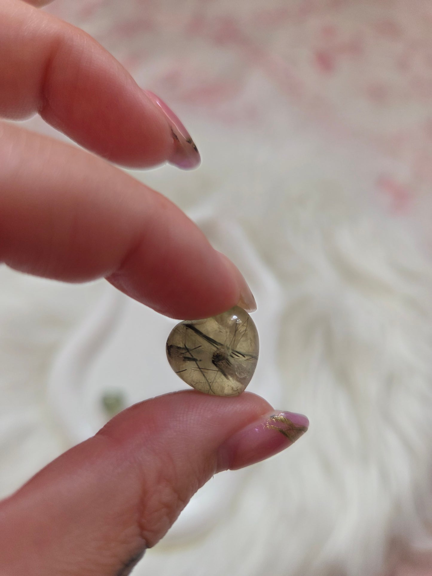 Mini Prehnite Heart